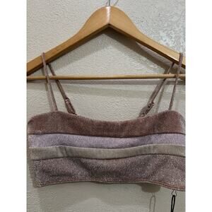 Elysiian Sparkle Pixie Swim Top in Bronze Size L